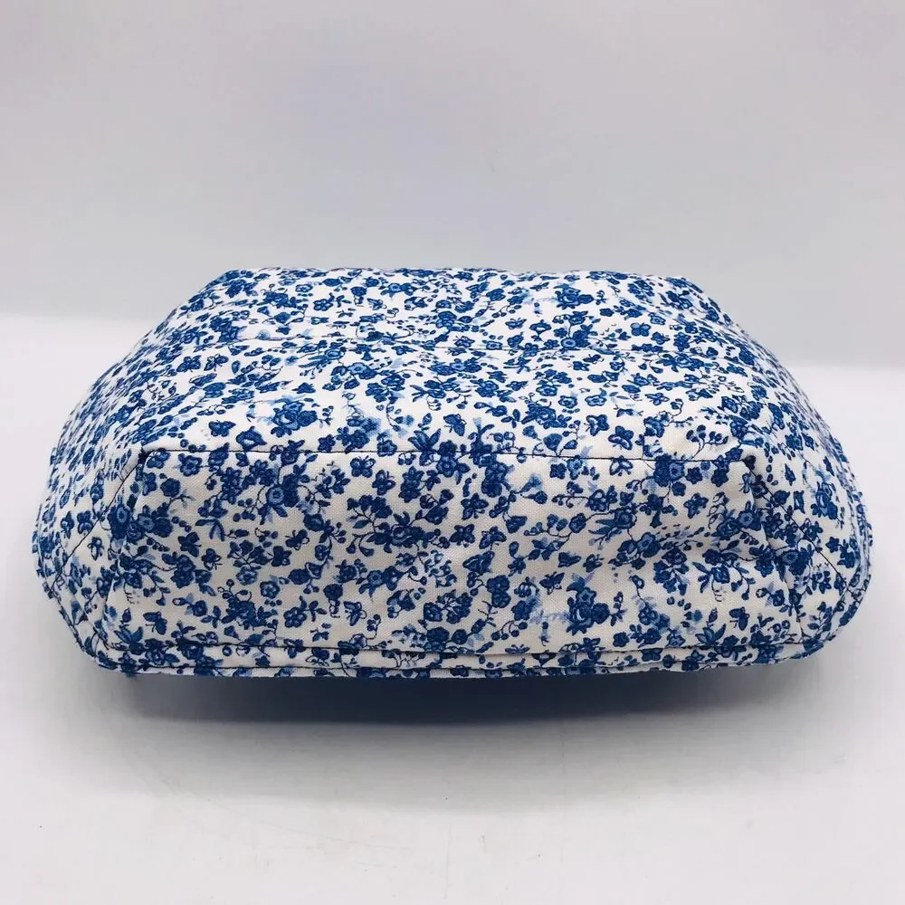 Reversible Microwave Cozie For Takeout Containers Cottage Core Blue Floral